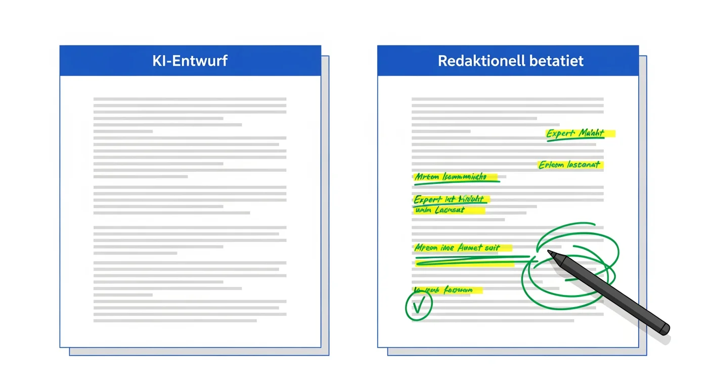 KI-generierter Content vs. menschlich redigierter Content im Vergleich