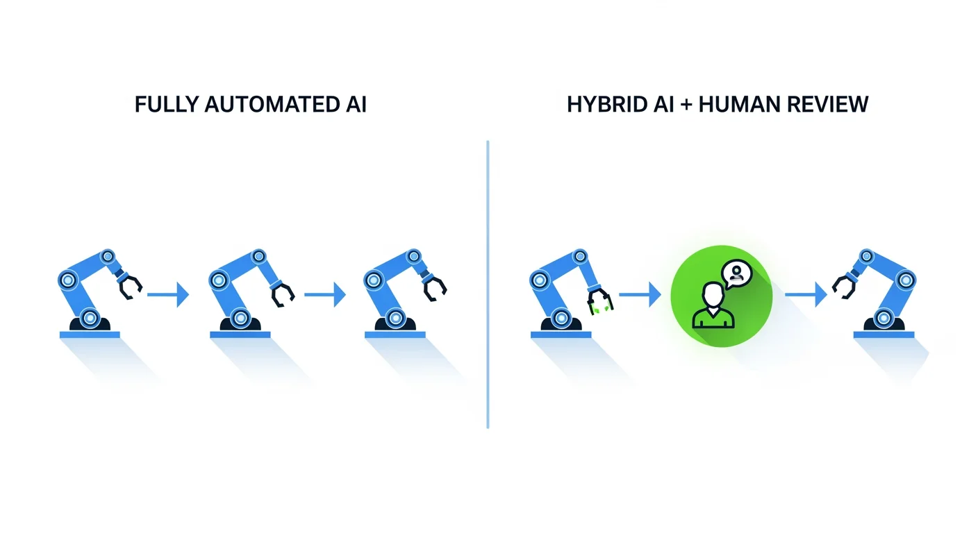 Vergleich KI-generierter Content versus Hybrid-Content Ranking-Performance bei Google Deutschland