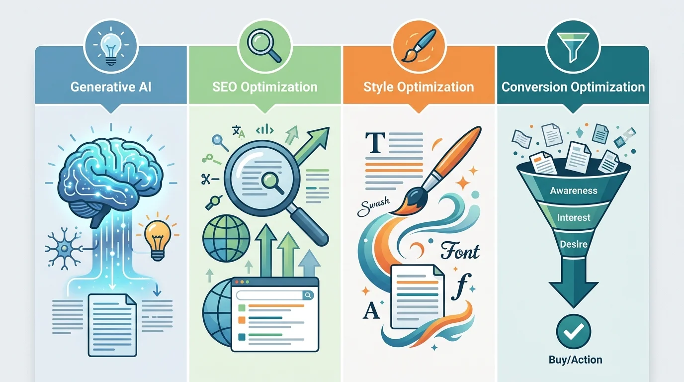 Vergleich der Methoden zur automatisierten Textoptimierung: generative KI, SEO-Tools und Style-Optimierer im Überblick