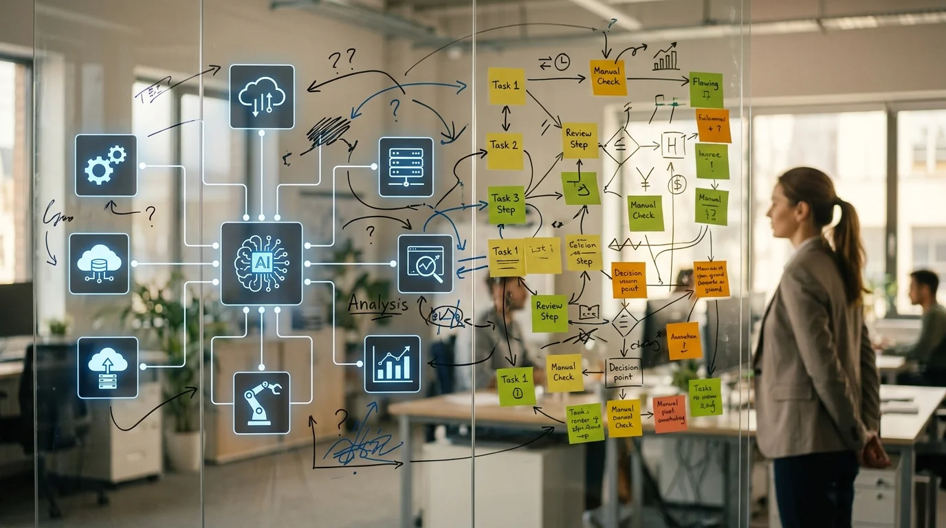 Hybrid-Workflow für Content-Erstellung: Mensch und KI arbeiten gemeinsam an einem Redaktionsprozess