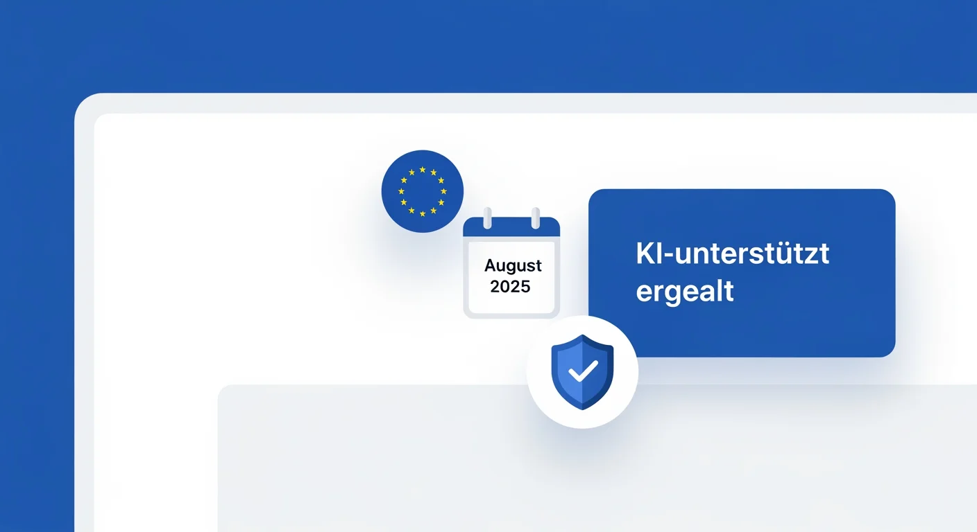 EU AI Act Kennzeichnungspflicht für KI-Texte ab August 2025 visuelle Darstellung