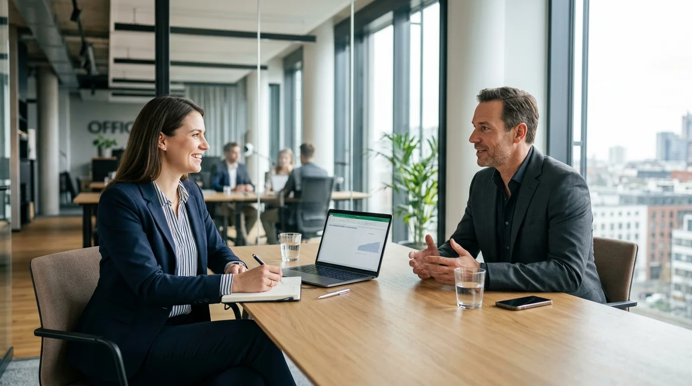 Content-Ersteller im Interview mit einem Fachexperten für E-E-A-T-konformen Content