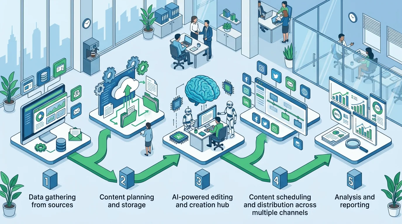 5-Schritte-Setup für Content-Automatisierung Workflow Integration im Mittelstand