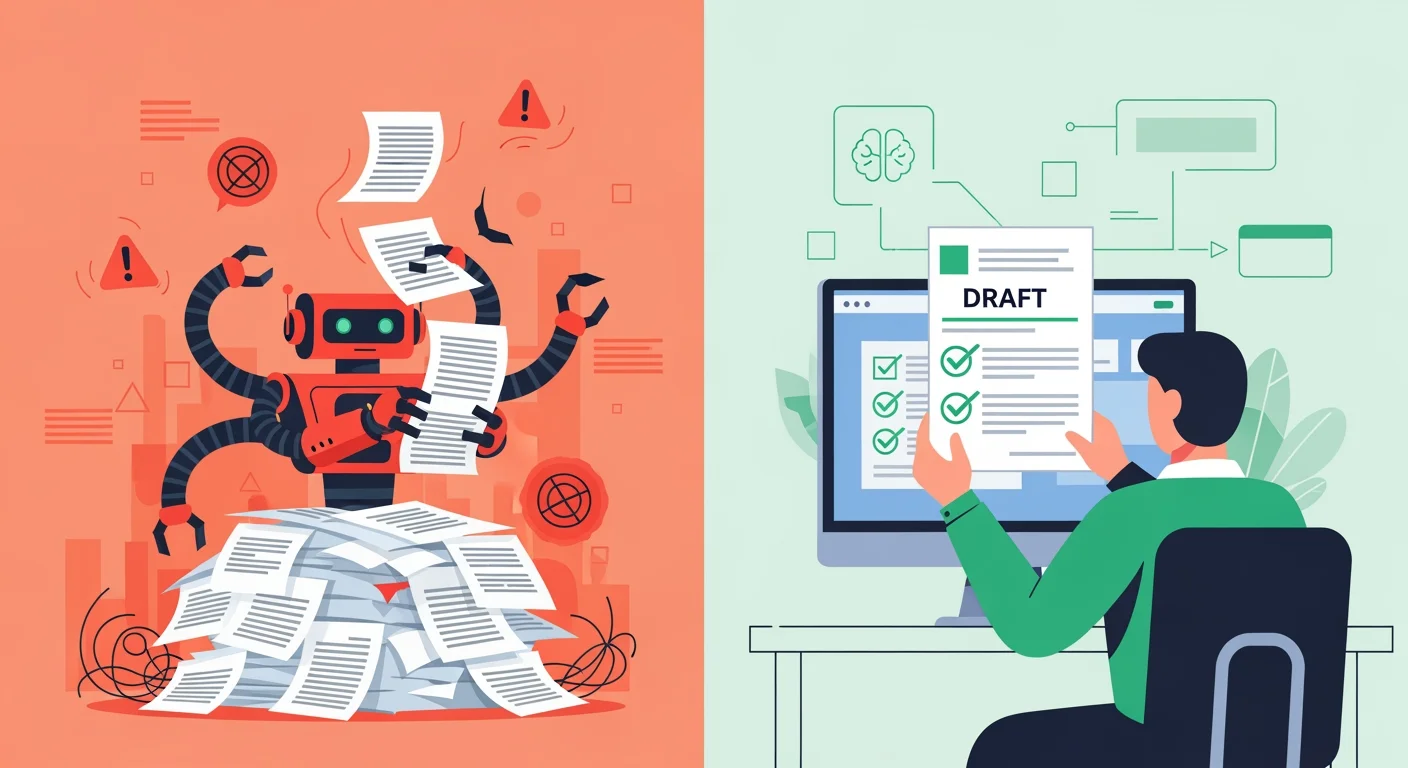 Vergleich Scaled Content Abuse vs qualitativer KI-Content für Google Ranking