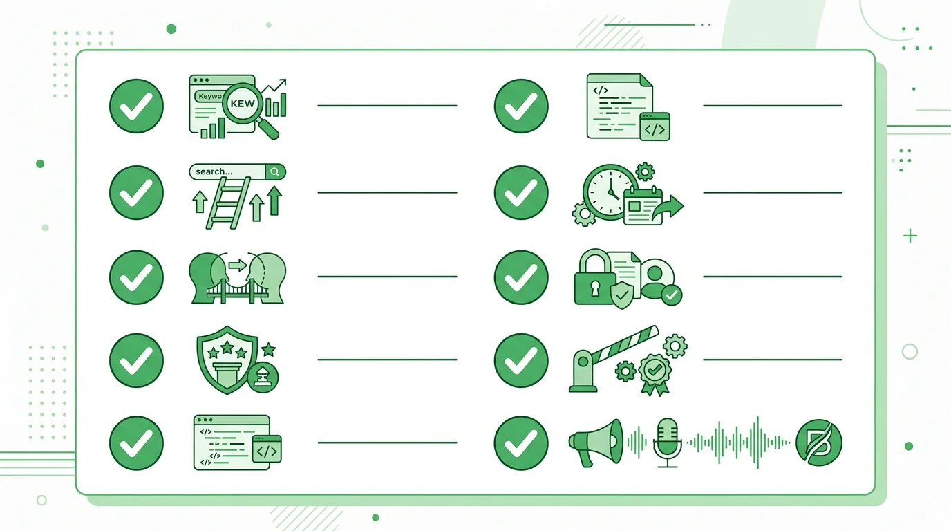 Checkliste für automatisierte KI-Content-Systeme: alle wichtigen Anforderungen auf einen Blick
