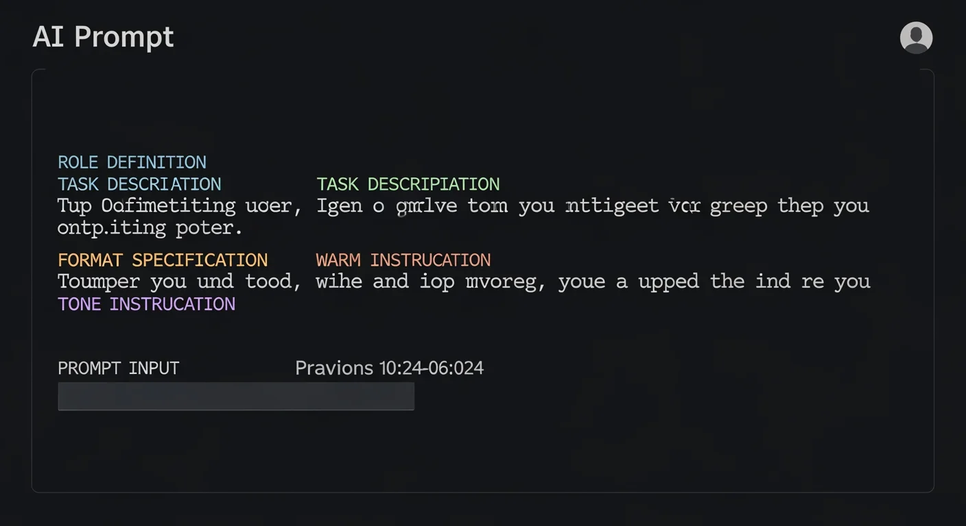 Effektiver KI-Prompt mit Rolle, Aufgabe und Kontext für bessere Textergebnisse