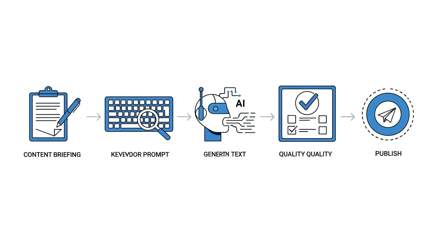 KI Texte erstellen Workflow von Briefing bis Veröffentlichung mit Checkliste