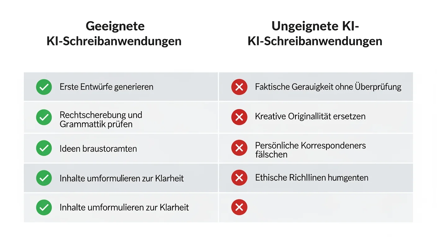 Entscheidungsmatrix: Wann lohnt sich KI-Texterstellung und wann nicht für Unternehmen im DACH-Raum