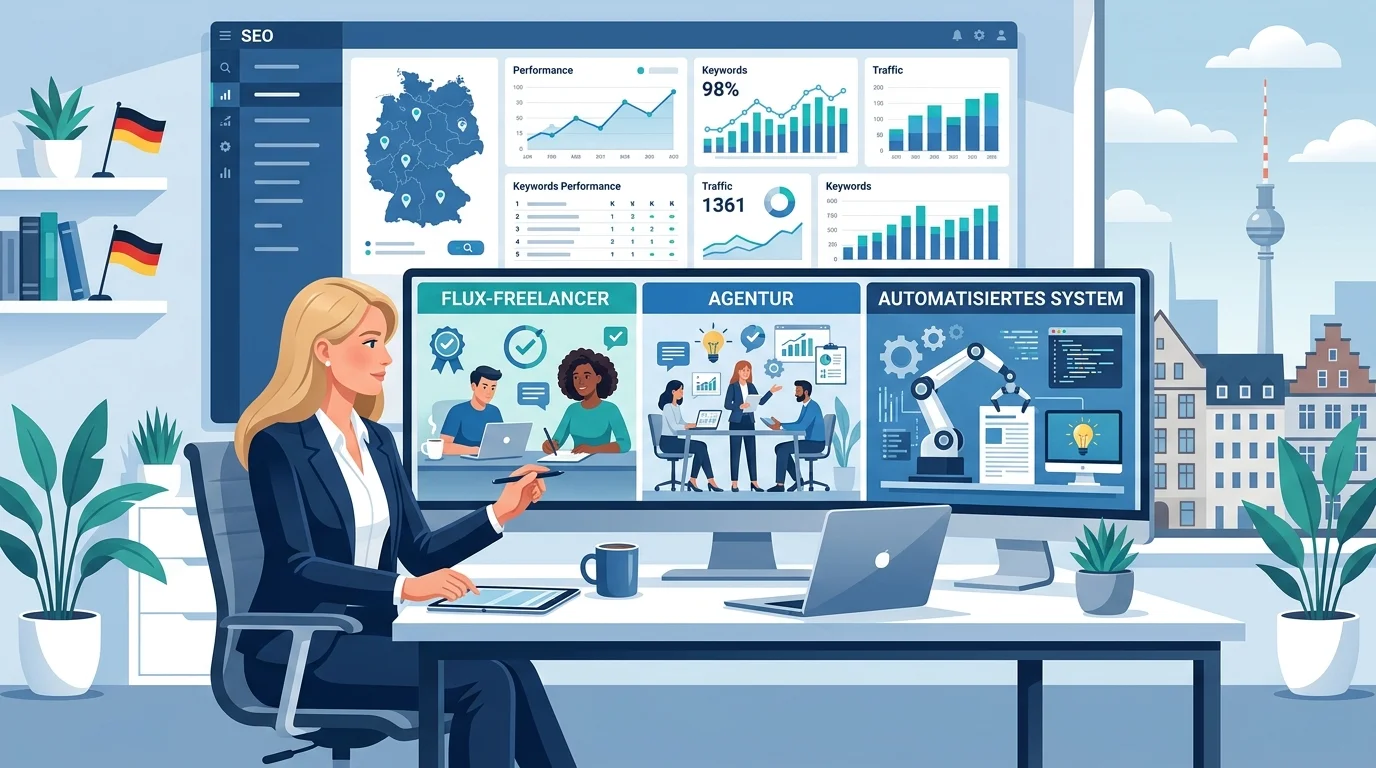 SEO Artikel erstellen lassen – Übersicht der drei Wege: Freelancer, Agentur und automatisiertes System für den DACH-Markt