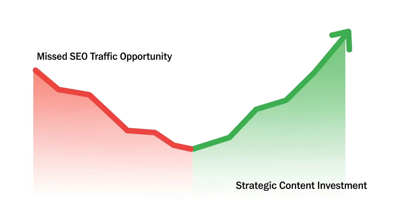 Content-Strategie Kosten und SEO-Traffic-Verlust durch fehlende SEO-Artikel