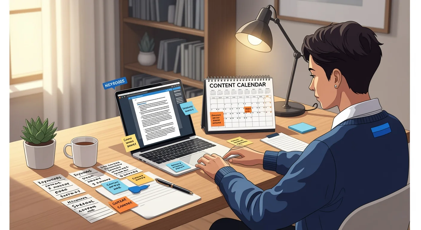 SEO-Freelancer schreibt SEO-Artikel am Laptop – Kosten und Qualität im Überblick