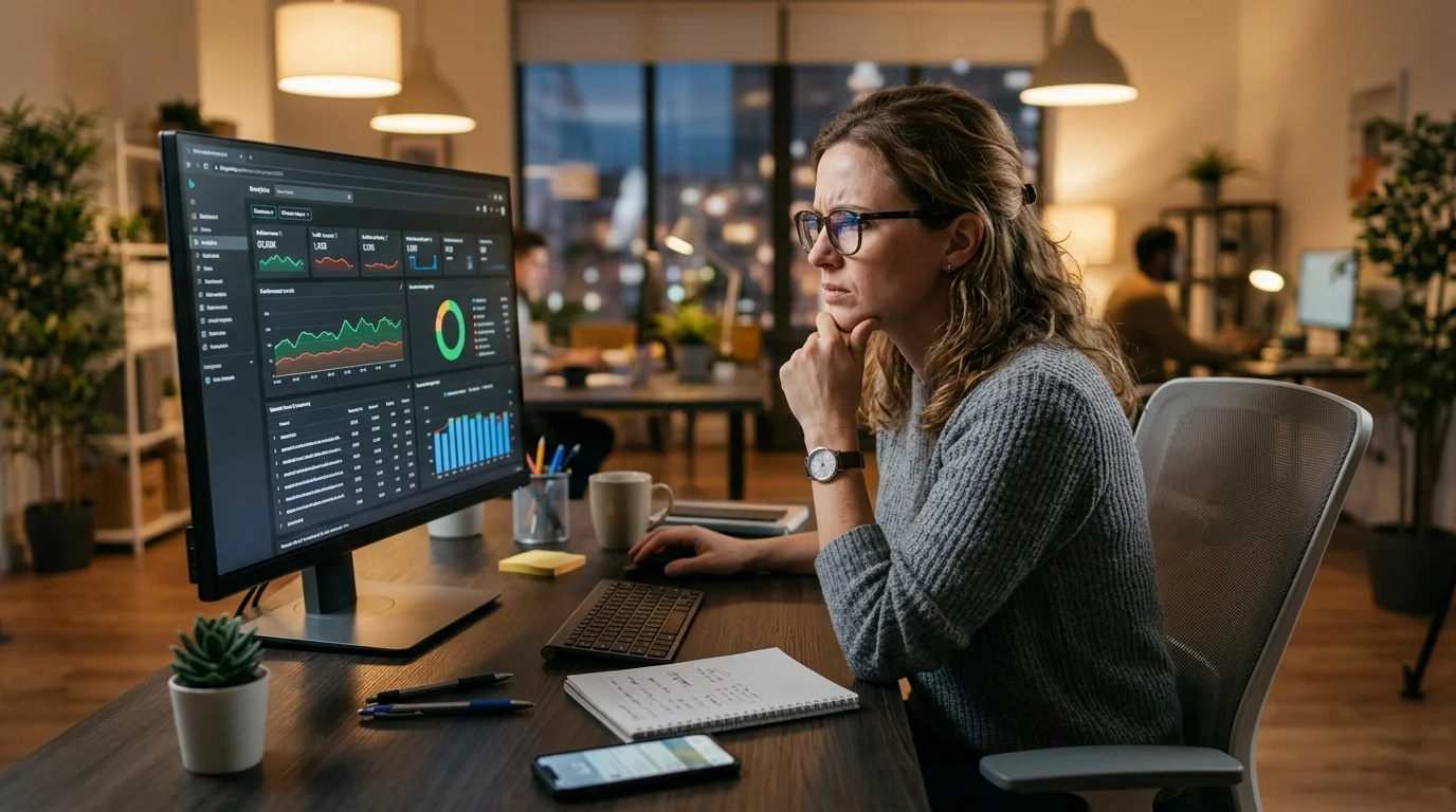 SEO-Berater analysiert Bing-Indizierungsprobleme in Bing Webmaster Tools auf einem Laptop