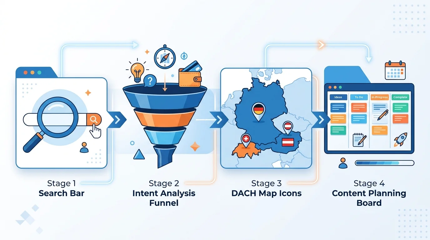 Keyword und Intent Analyse Prozess für SEO-Texte im DACH-Markt