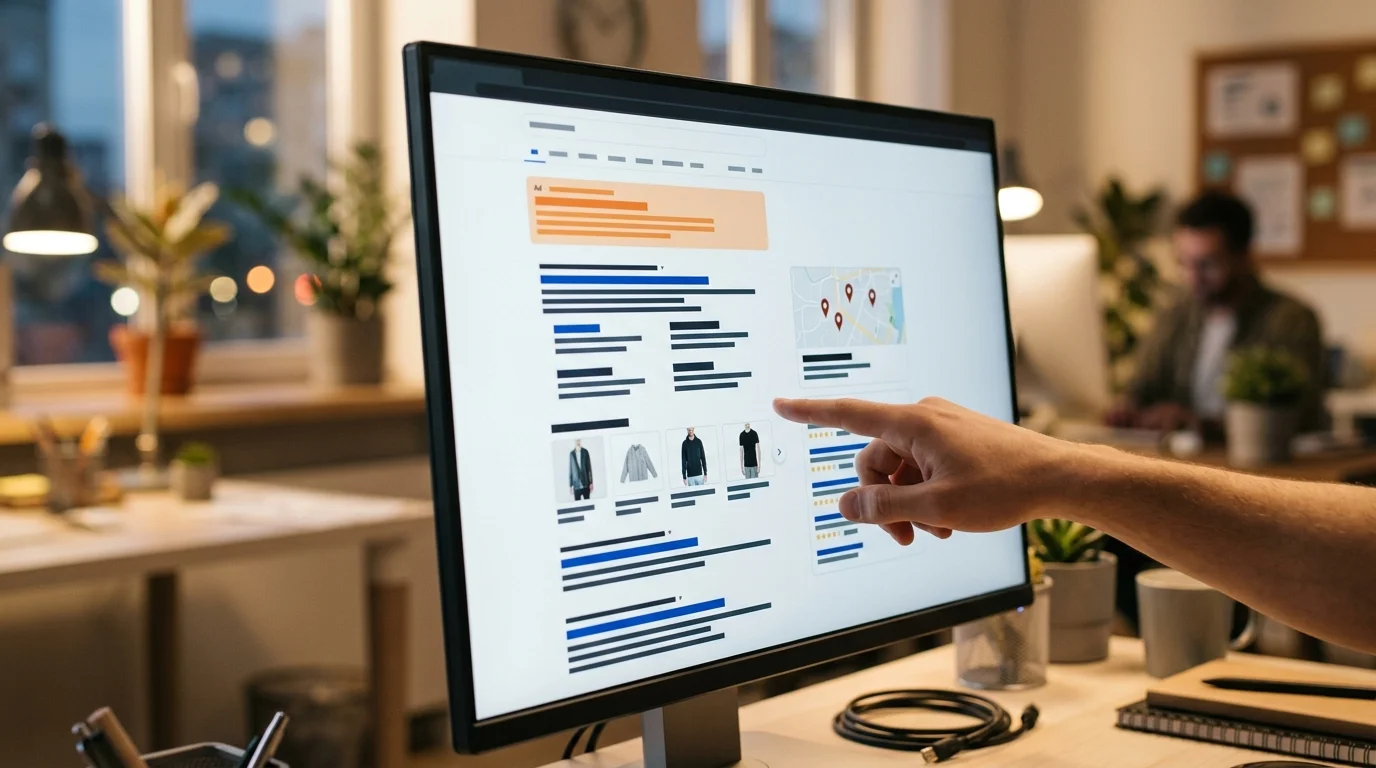 Suchintention analysieren: Verschiedene Suchanfrage-Typen auf einem Bildschirm visualisiert