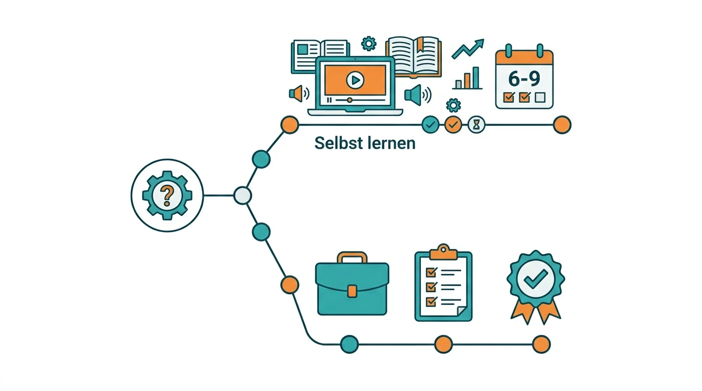 Entscheidungsweg zwischen SEO selbst lernen und SEO-Agentur beauftragen mit Vor- und Nachteilen
