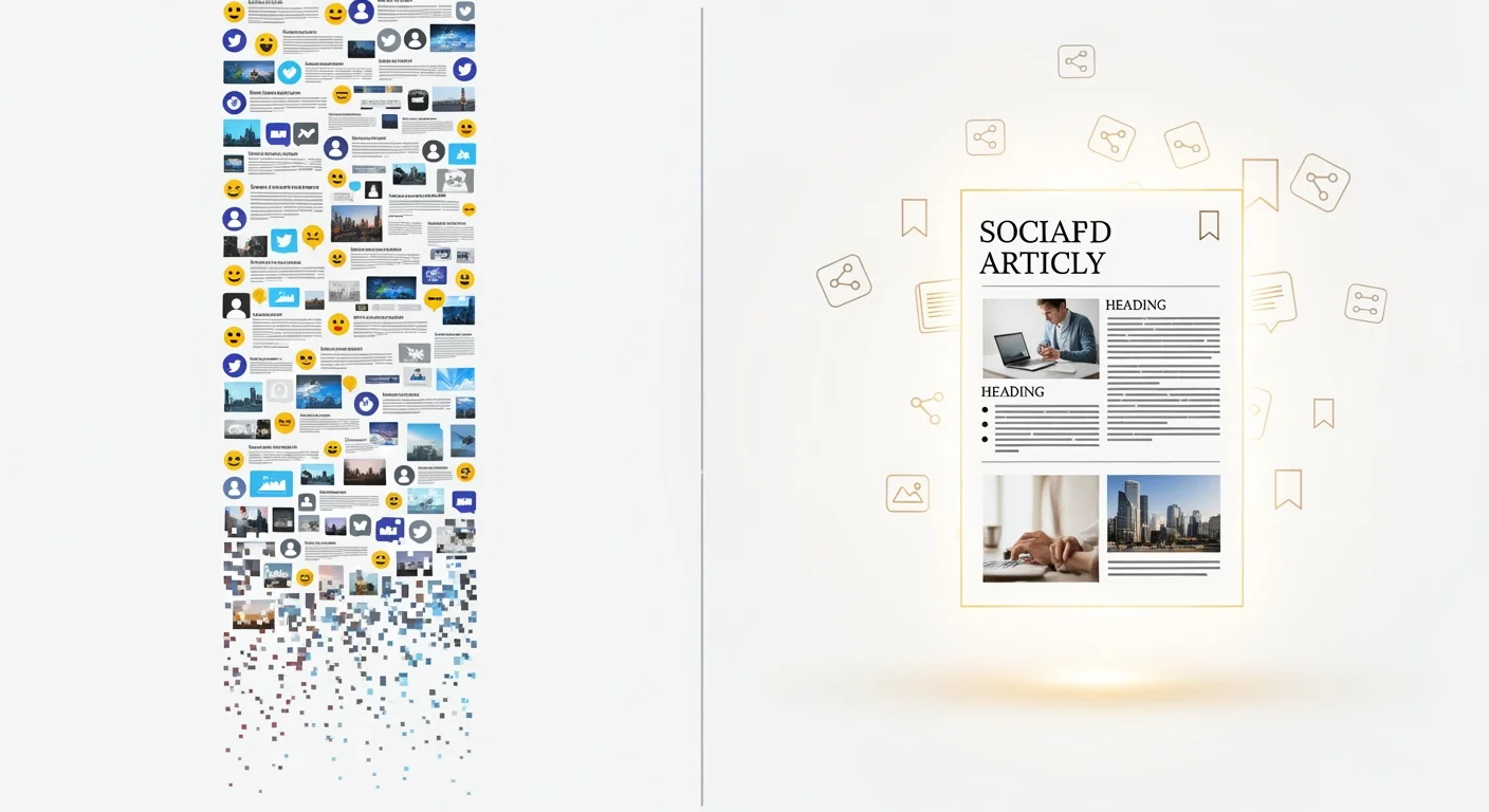 Vergleich zwischen häufigem Posten und strukturiertem Fachwissen sichtbar machen auf LinkedIn