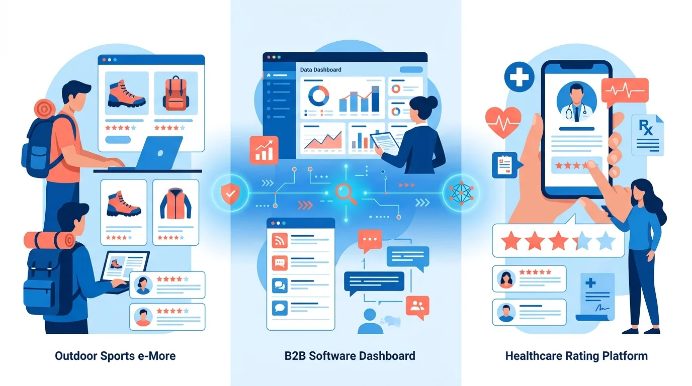 Branchenübergreifende Beispiele für Markenzitat-Monitoring in E-Commerce, B2B-SaaS und Gesundheitswesen